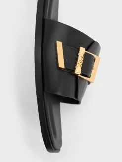 Whitney Leather Slide Sandals