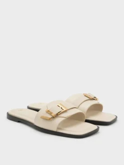 Whitney Leather Slide Sandals