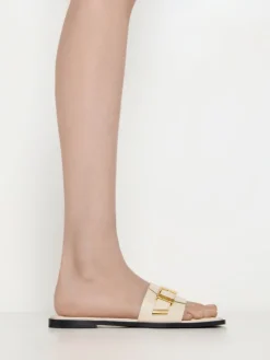 Whitney Leather Slide Sandals