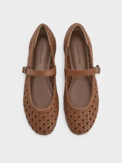 Woven Mary Jane Flats