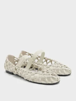 Woven Mary Jane Flats