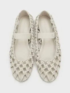 Woven Mary Jane Flats