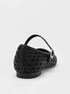 Woven Mary Jane Flats