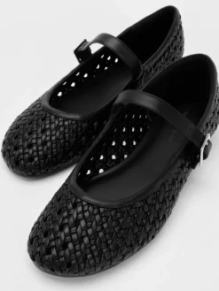 Woven Mary Jane Flats