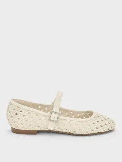 Woven Mary Jane Flats