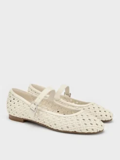 Woven Mary Jane Flats