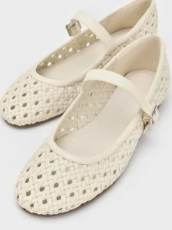 Woven Mary Jane Flats
