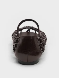 Woven Mary Jane Flats