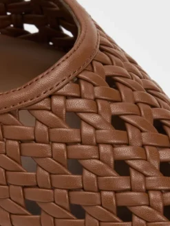 Woven Pointed Stiletto Pumps