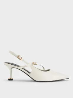 Wynn Asymmetric-Strap Slingback Pumps