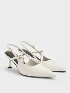 Wynn Asymmetric-Strap Slingback Pumps
