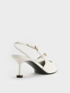 Wynn Asymmetric-Strap Slingback Pumps