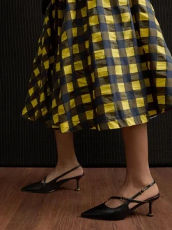Wynn Asymmetric-Strap Slingback Pumps