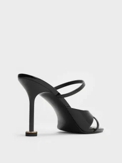 Wynn Patent Strappy Heeled Mules