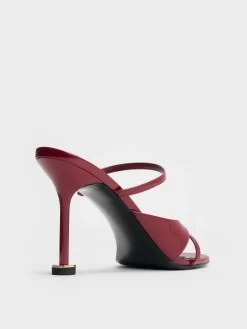 Wynn Patent Strappy Heeled Mules