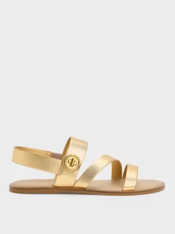 Yara Metallic Strappy Sandals