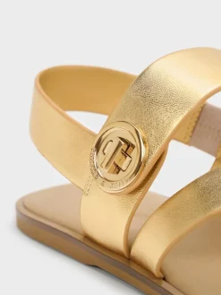 Yara Metallic Strappy Sandals