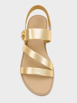 Yara Metallic Strappy Sandals