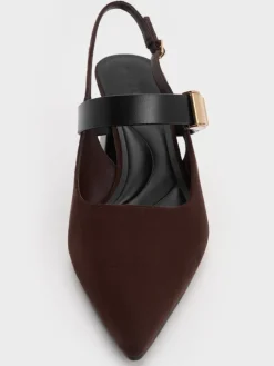 Yvette Faux Suede Mary Jane Slingback Pumps